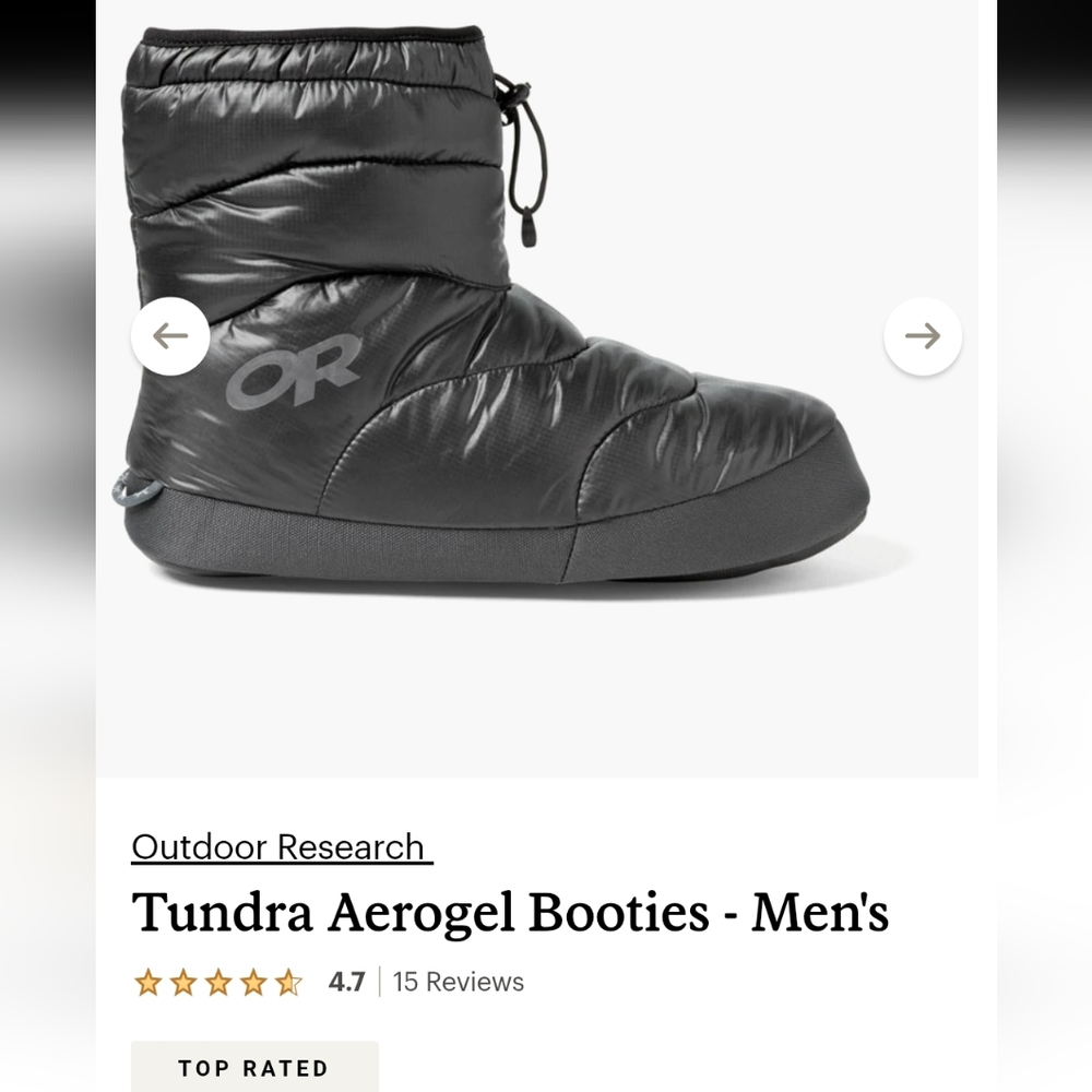 Outdoor Research Tundra Aerogel‎ Booties, Men's Size XL, Camping, Outdoor